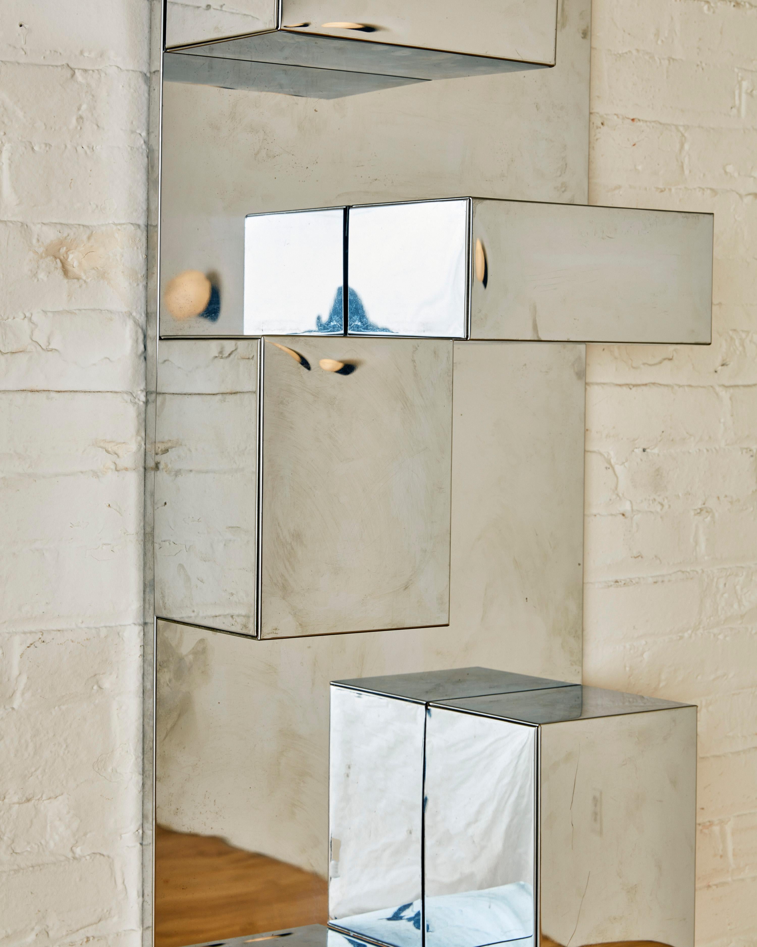 Stainless Steel Wall Shelf by Milo Baughman C. 1970. In Good Condition In Long Island City, NY