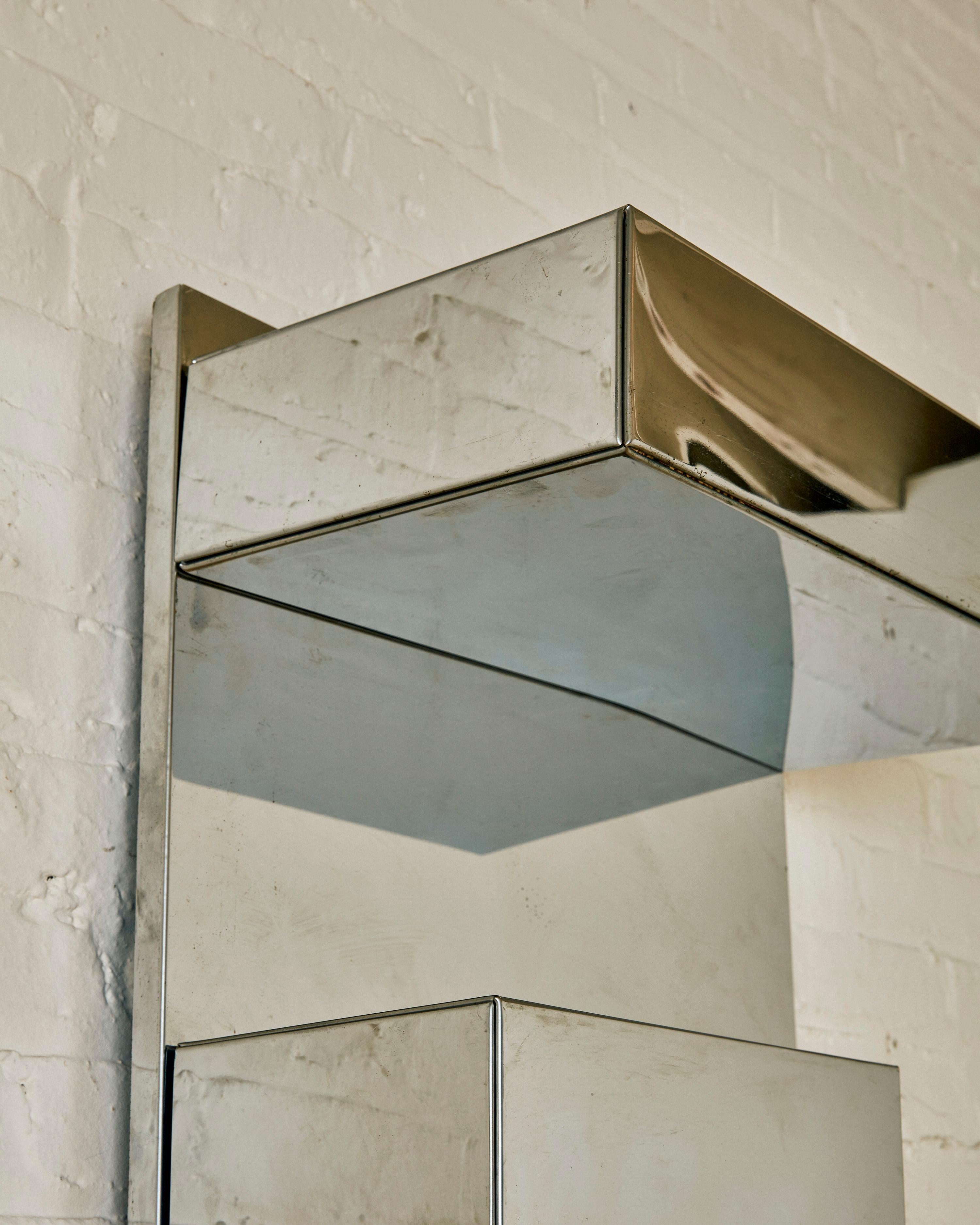 20th Century Stainless Steel Wall Shelf by Milo Baughman C. 1970.
