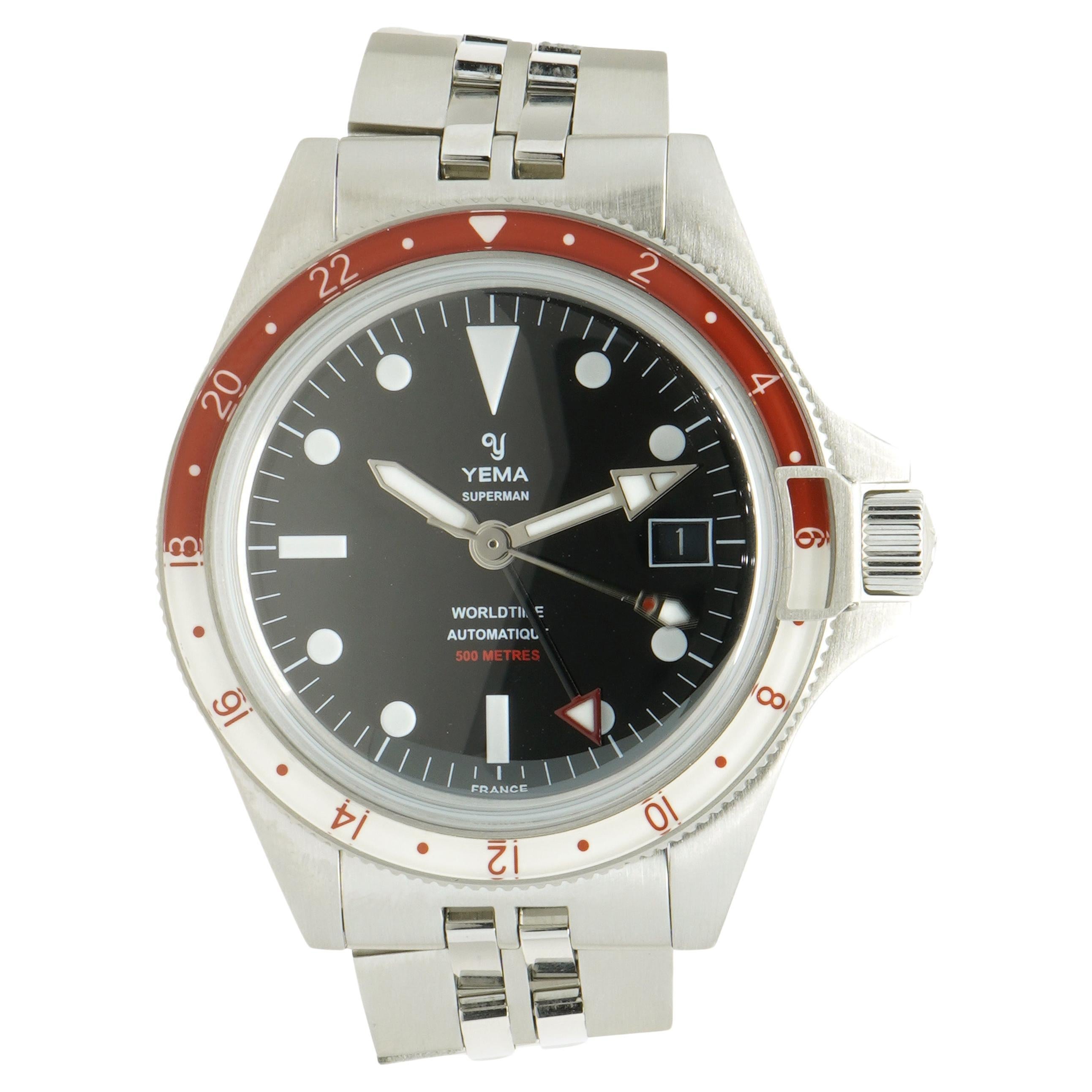 Stainless Steel Yema Superman 500 GMT 41mm For Sale