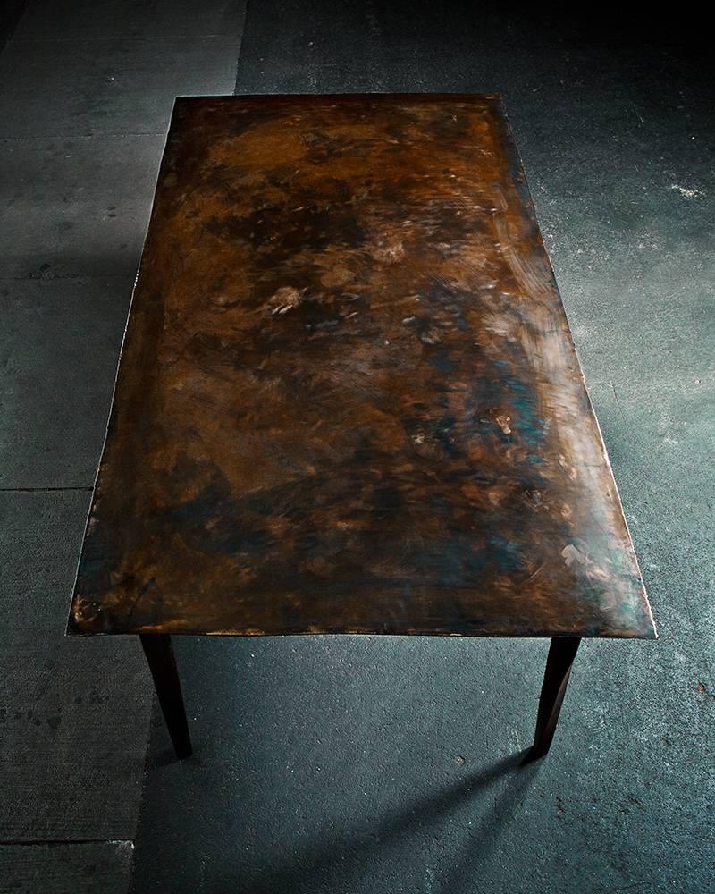 Stainless Steel Stainless Table, Signed by Michael Gittings For Sale