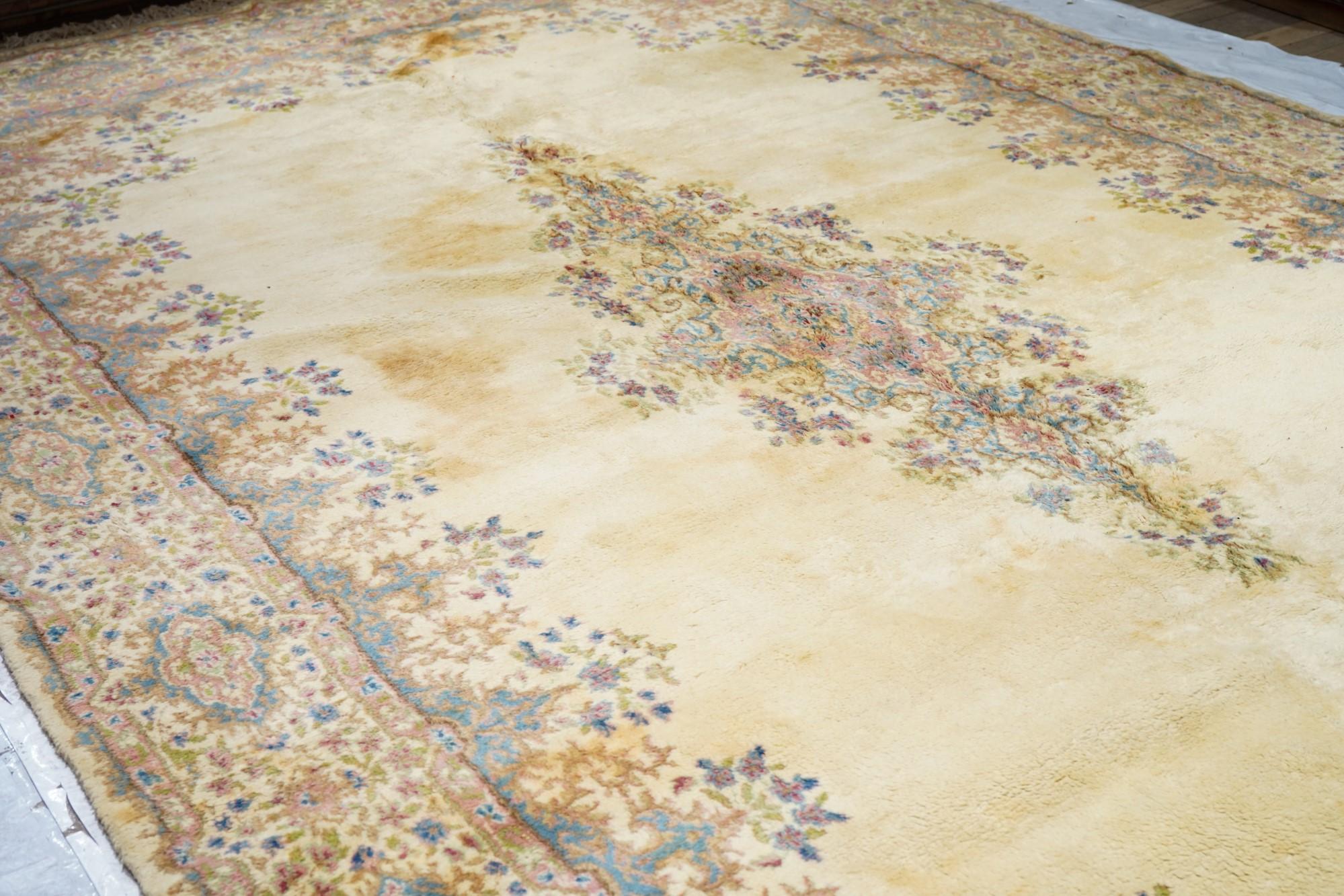 Vintage Kerman Rug 9'11'' x 15'11'' For Sale 1