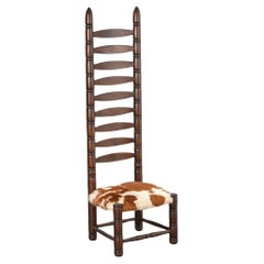 Stair chair, wood and leather. 1960.