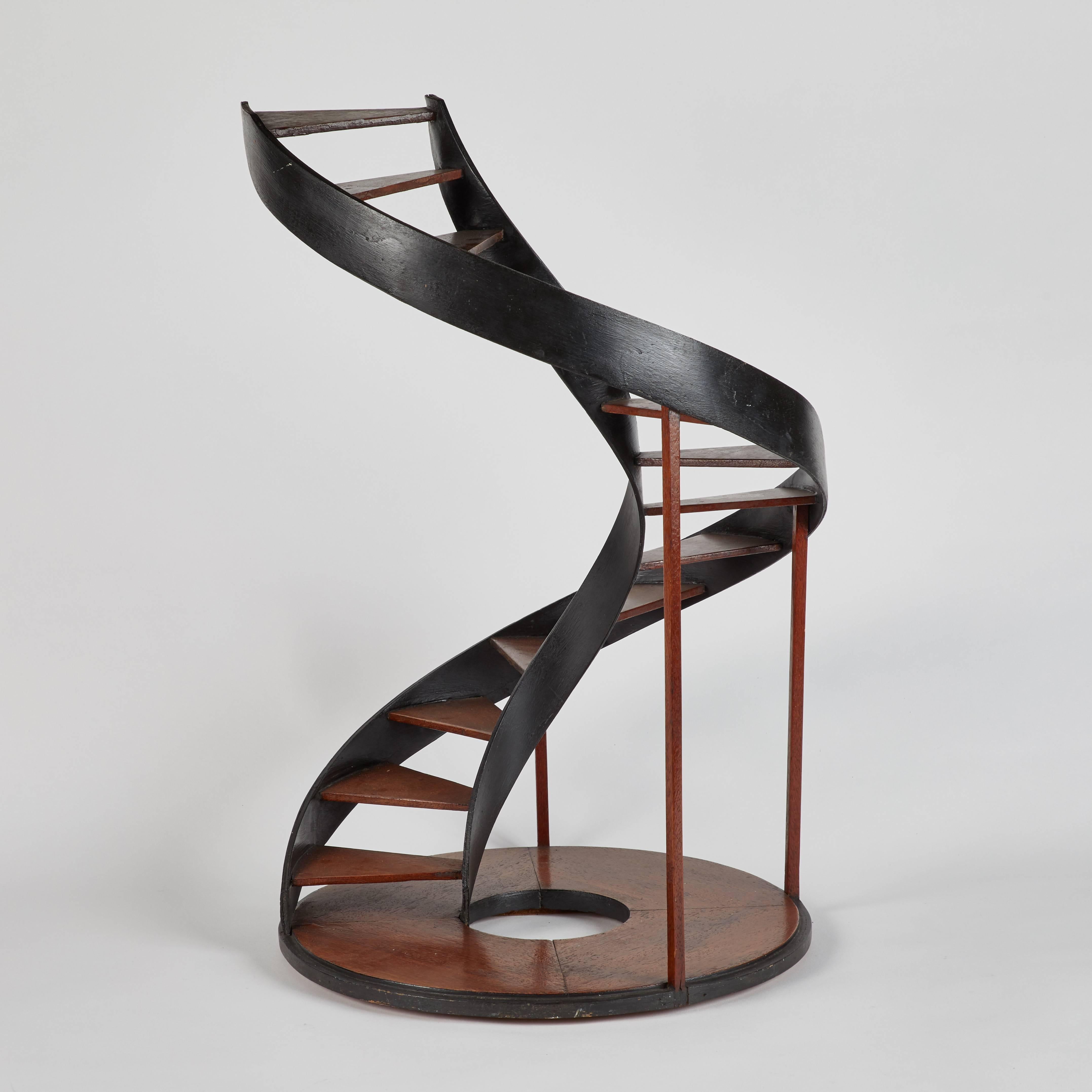 Late 19th century model of a circular staircase from France. 