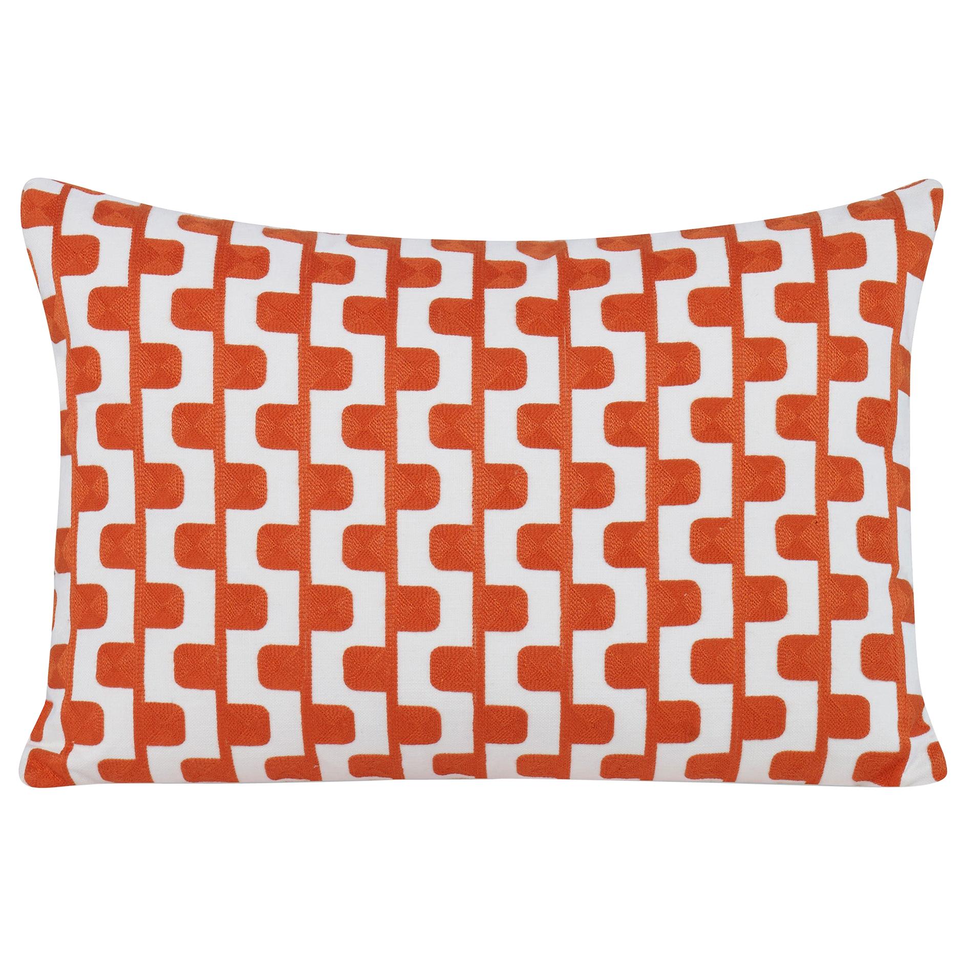 Stairstep Pillow in Orange and White by CuratedKravet