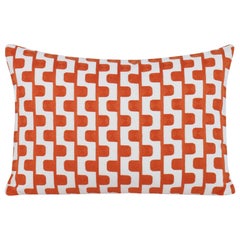 Stairstep Pillow in Orange and White by CuratedKravet