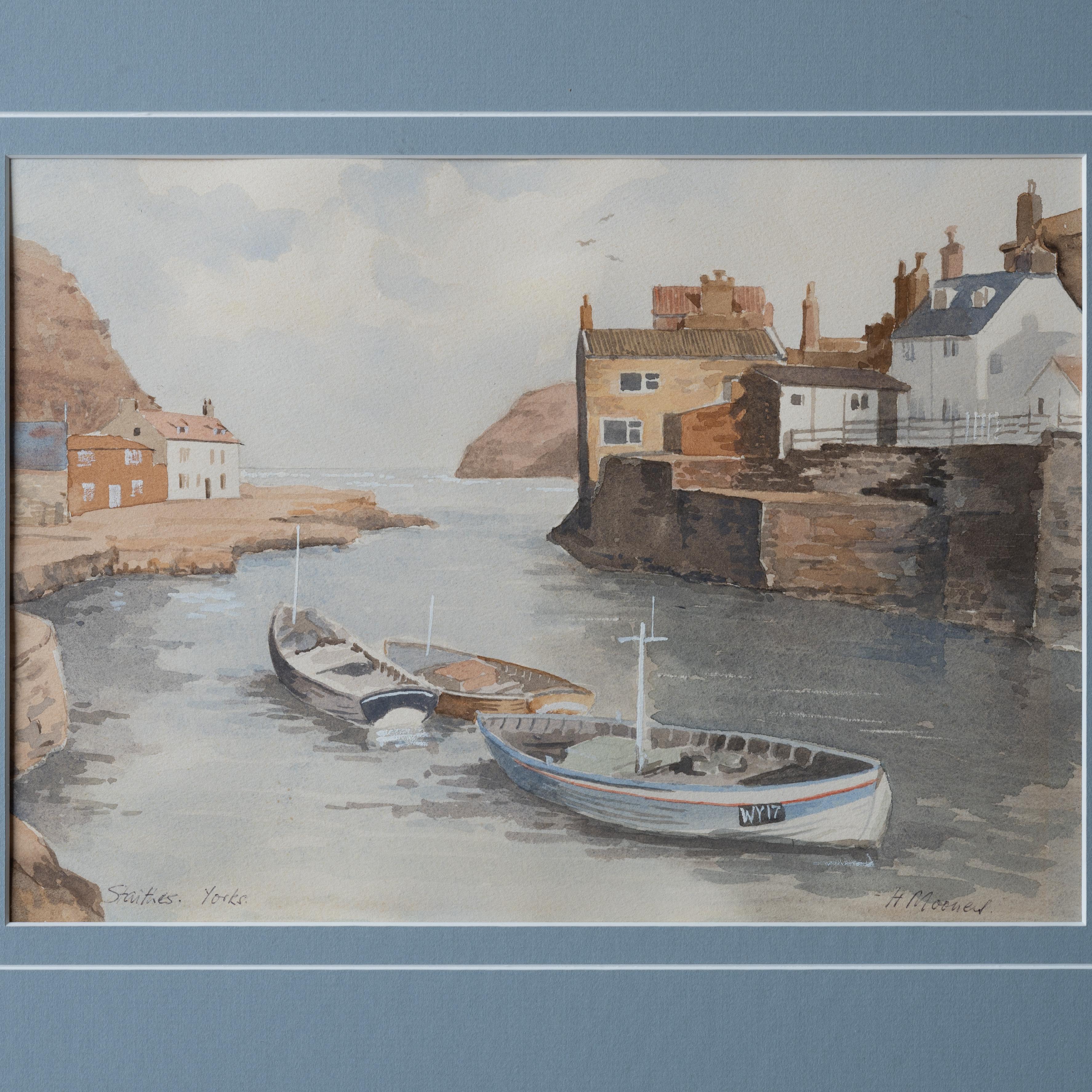 Staithes School Aquarellmalerei (Englisch) im Angebot