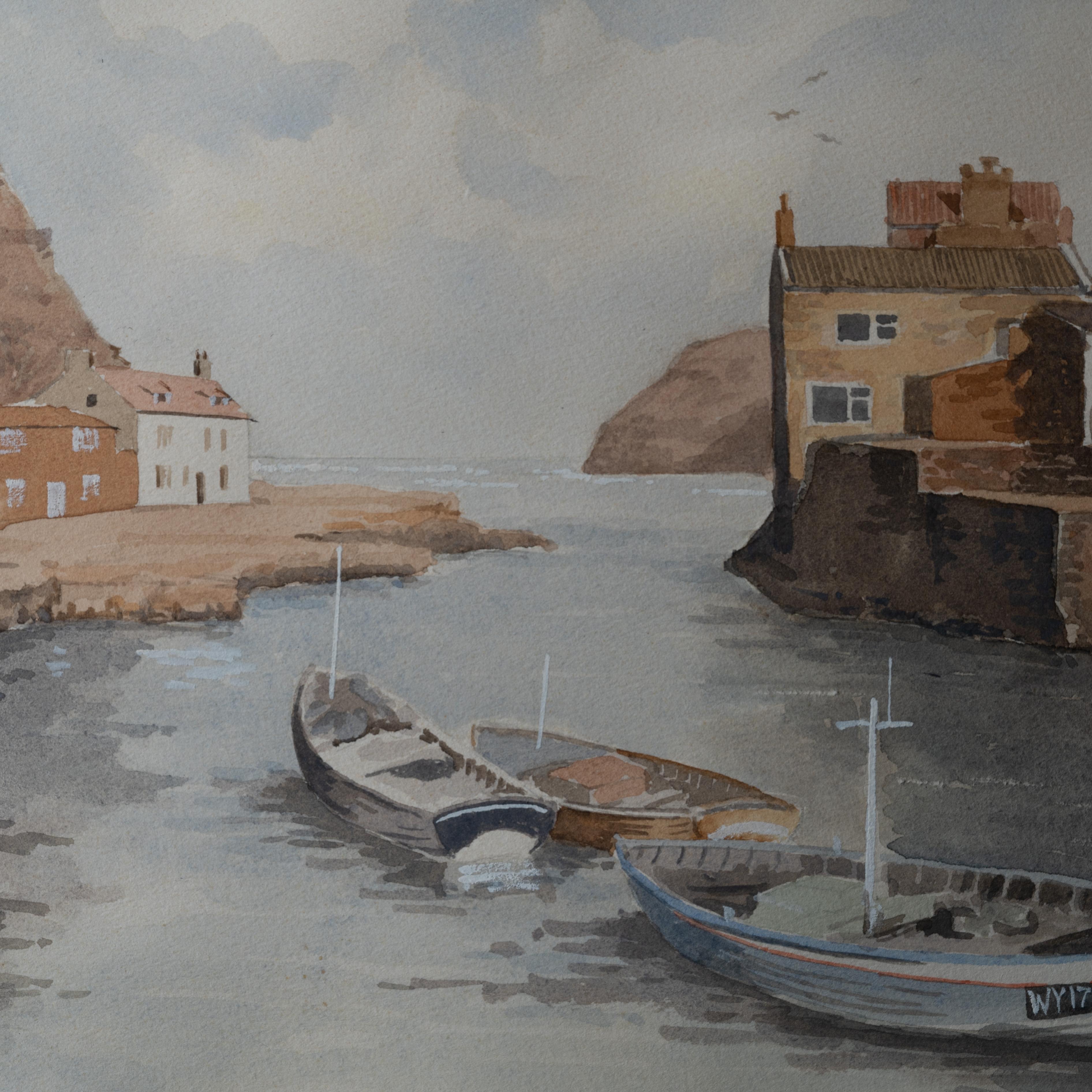 Staithes School Aquarellmalerei (Papier) im Angebot
