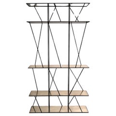 Staiths V2 Sculptural Shelving Unit — Blackened Steel — Made in Britain
