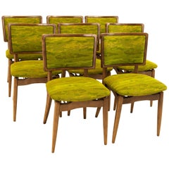 Chaises de salle à manger pliantes Stakmore Mid Century - Lot de 8