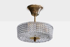 Ståks Armatur, Pendelleuchte, Messing, Glas, Schweden, 1970er