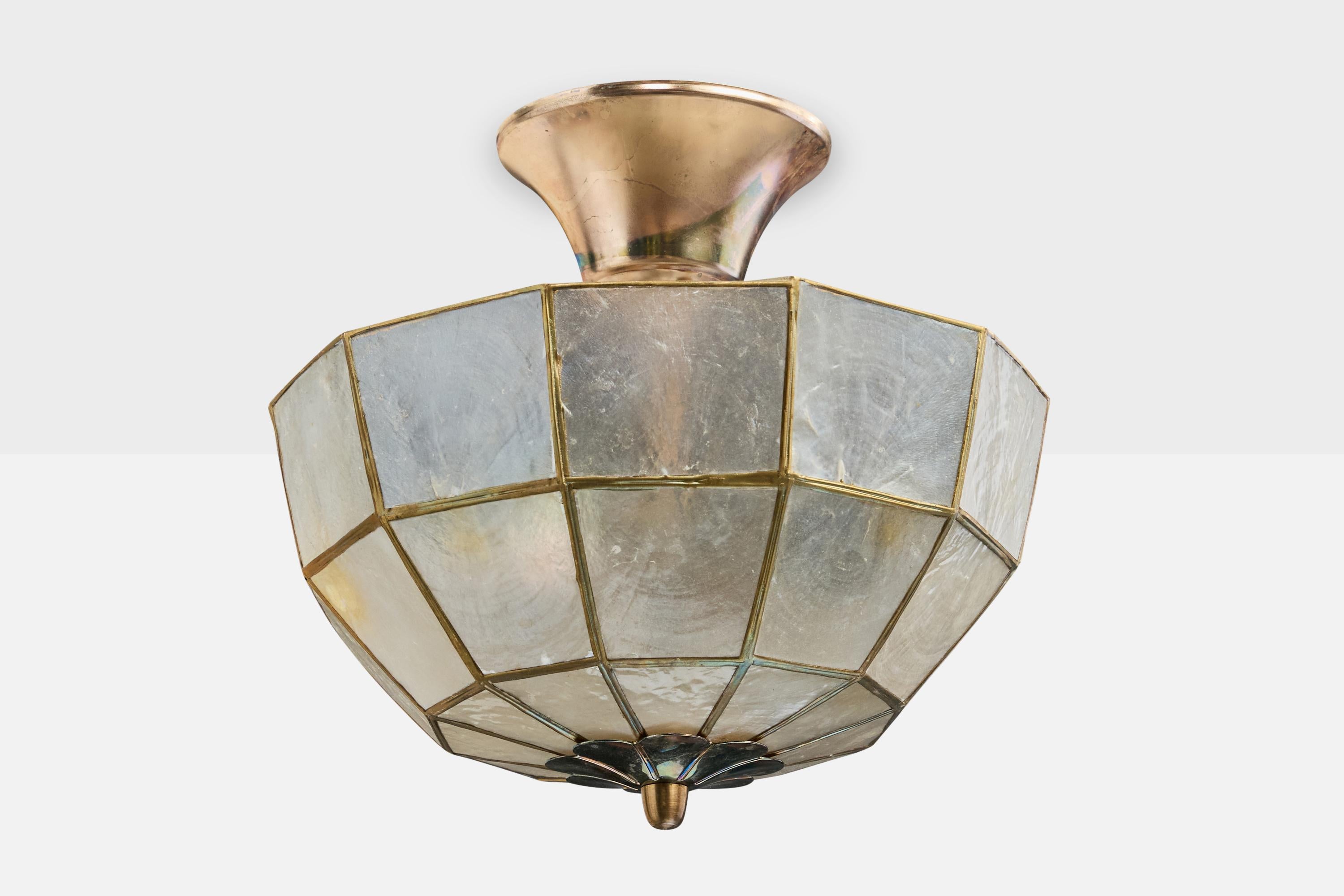 Suédois Ståks Armatur, lampes à suspension, laiton, acrylique, Suède, années 1970 en vente