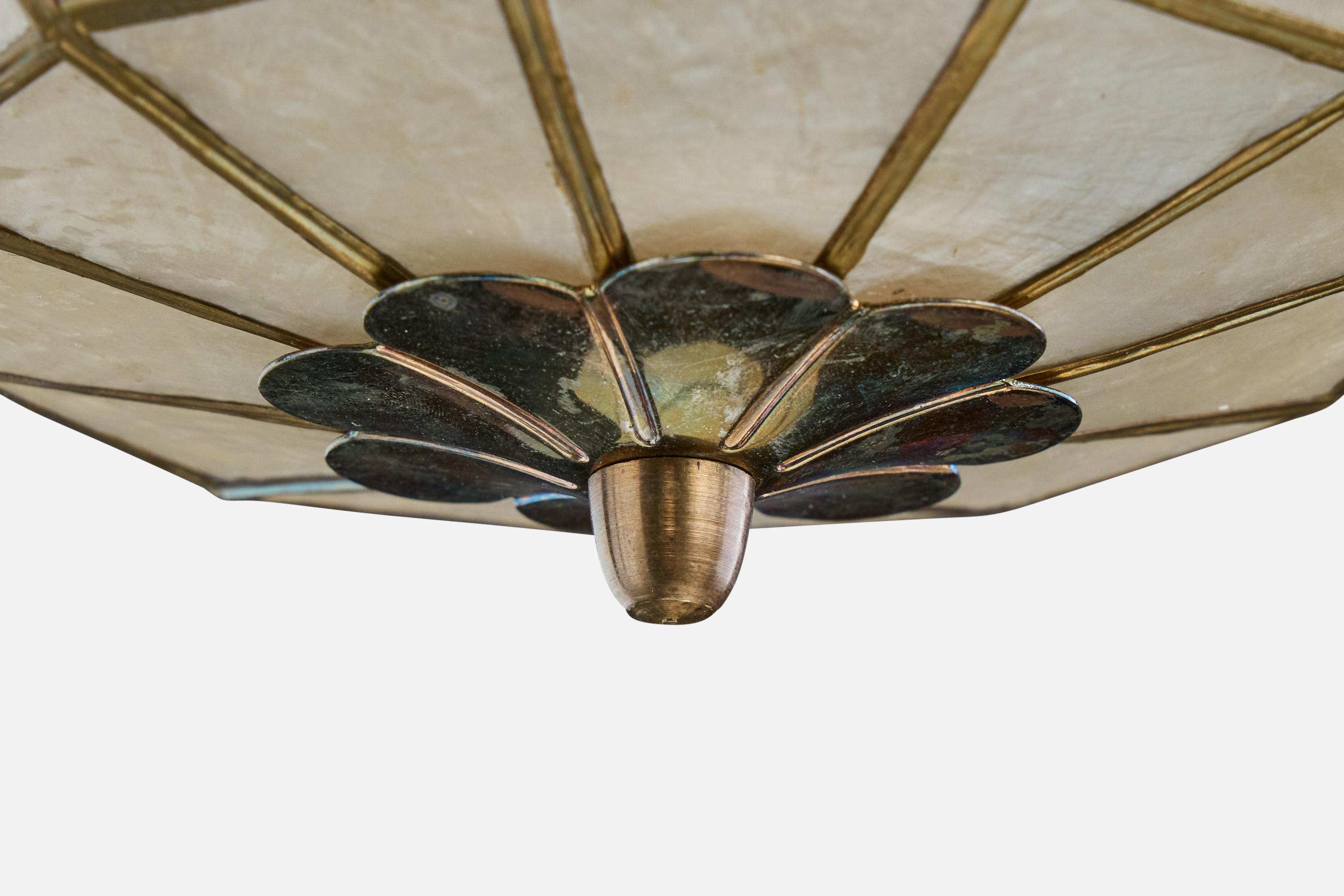 Fin du 20e siècle Ståks Armatur, lampes à suspension, laiton, acrylique, Suède, années 1970 en vente