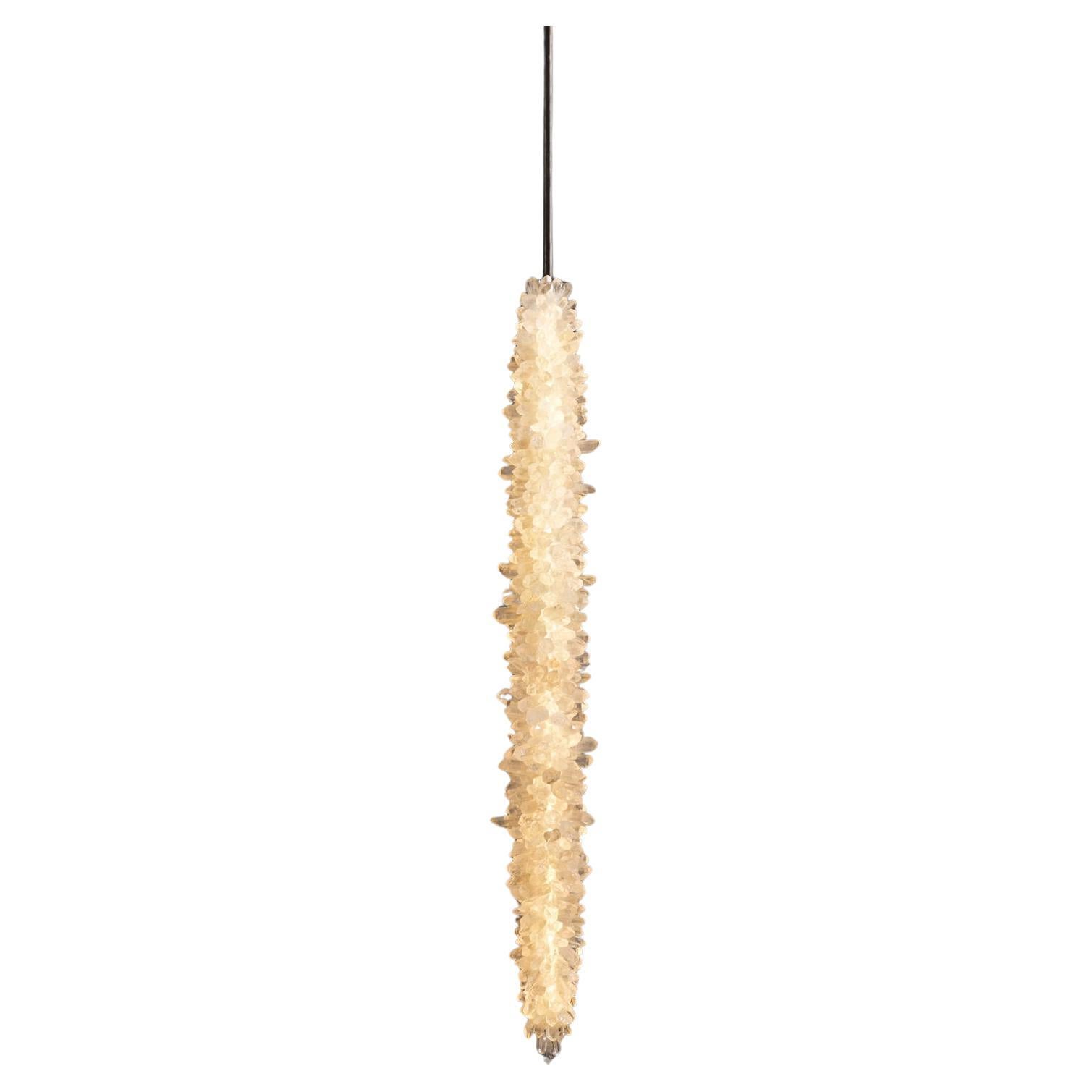 Pendente in cristallo naturale grezzo a forma di ghiacciolo 90 di Christopher Boots