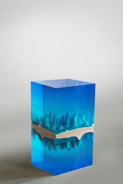 Resin Marble Contemporary Sculpture Art Side Table by Eduard Locota