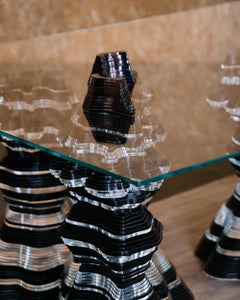 Stalagmite Modern Dining Table in Glass and Plexiglass