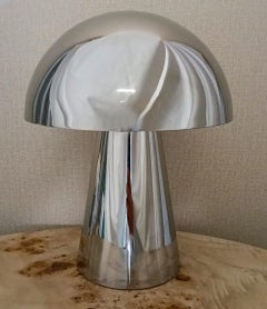 Lampe de table STALER-L 40 cm en acier inoxydable poli - par Candas Design