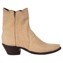 STALLION beige ZORRO CROCODILE WESTERN Stiefelette Schuhe 39
