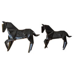 Stallion Black Set of 2 Sculpture