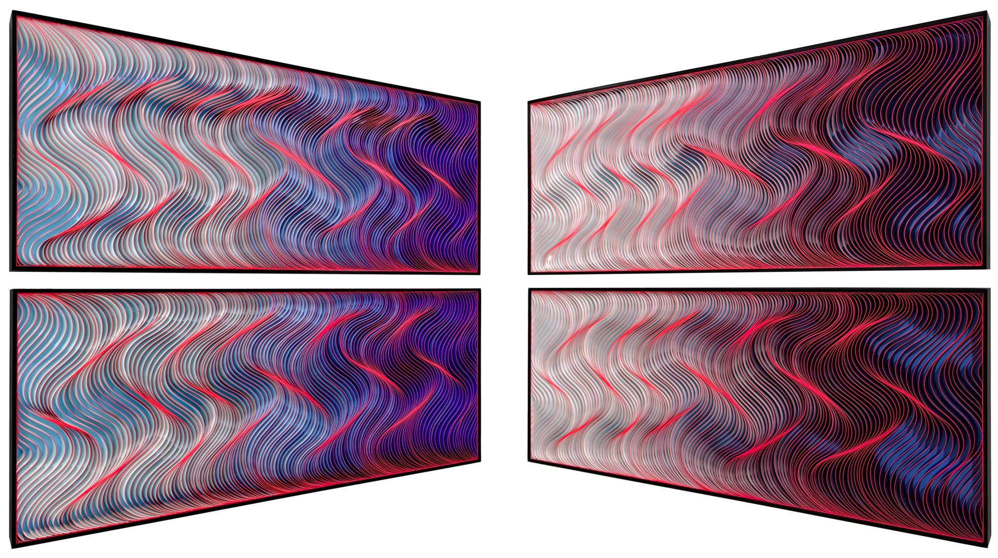 Neon Noir, Canvas on Edge - Abstract Mixed Media Art by Stallman