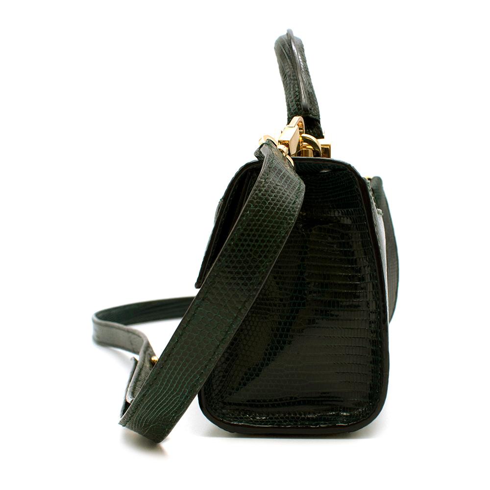 Stalvey Lizard Smaragdgrün Top Handle 2.0 Mini Tasche im Zustand „Neu“ in London, GB