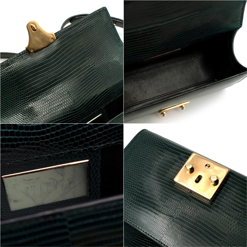 Stalvey Lizard Smaragdgrün Top Handle 2.0 Mini Tasche 1