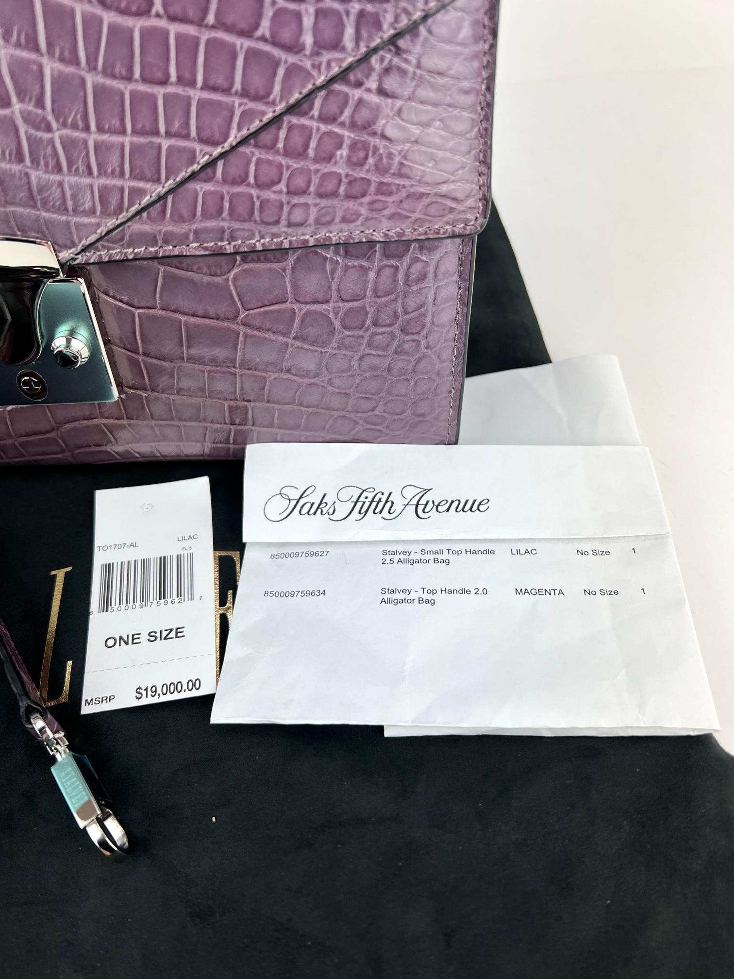 Stalvey Top Handle 2.5 Alligator Lilac Bag Crossbody Exclusive Luxury For Sale 1