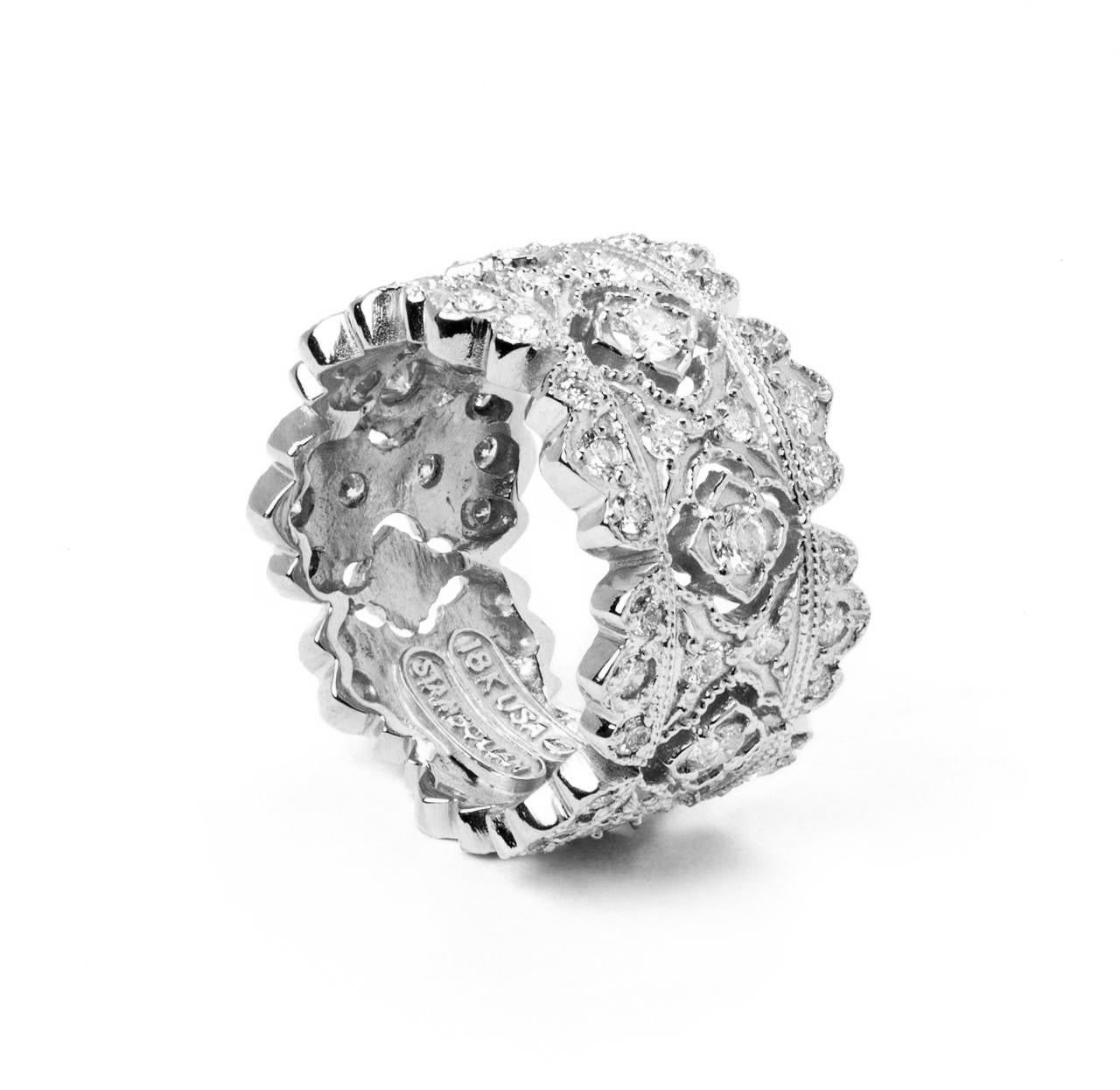wide band diamond rings
