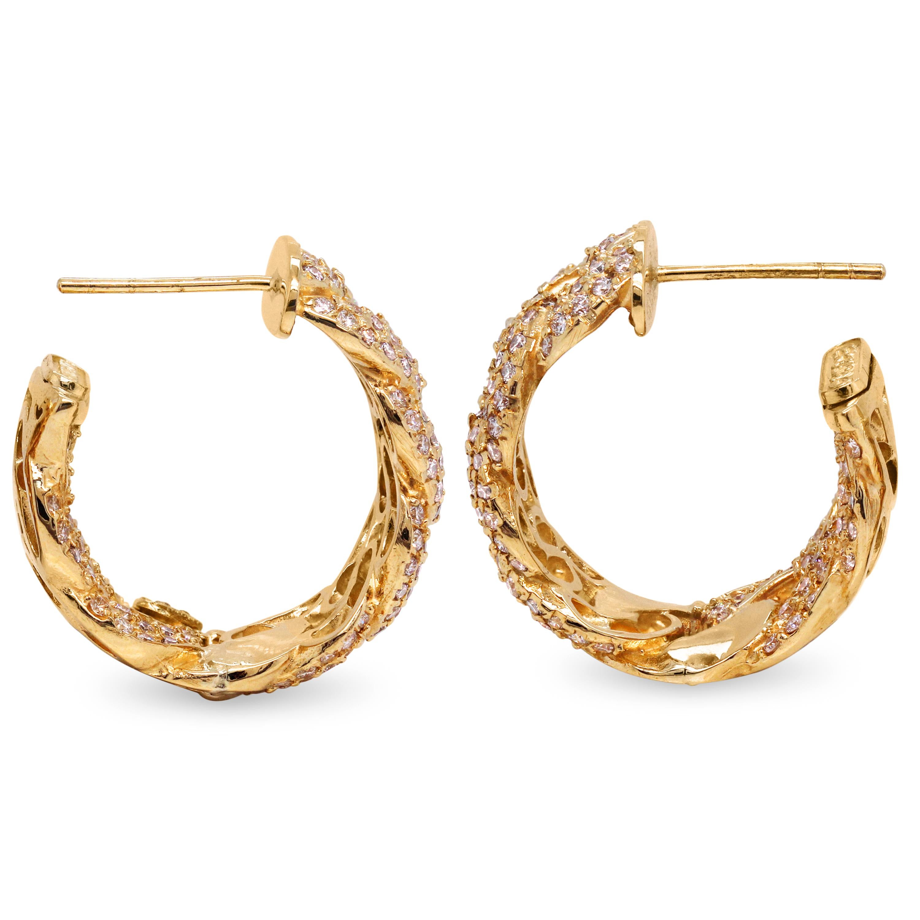 Stambolian 18 Karat Yellow Gold Diamond Cuban Link Inside Out Hoop Earrings

This gorgeous pair of earrings by Stambolian features a cuban link design with diamonds set inside and out.

3.01 carat G color, VS clarity diamonds total weight

Earrings