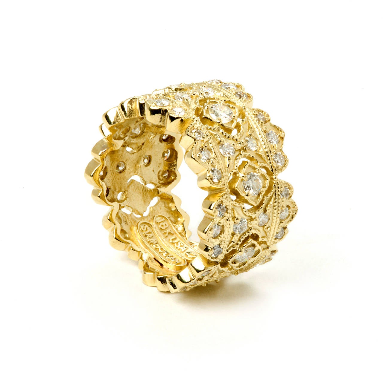 Stambolian 18 Karat Yellow Gold Diamond Wide Band Passion Collection Ring

This is the band ring from the 