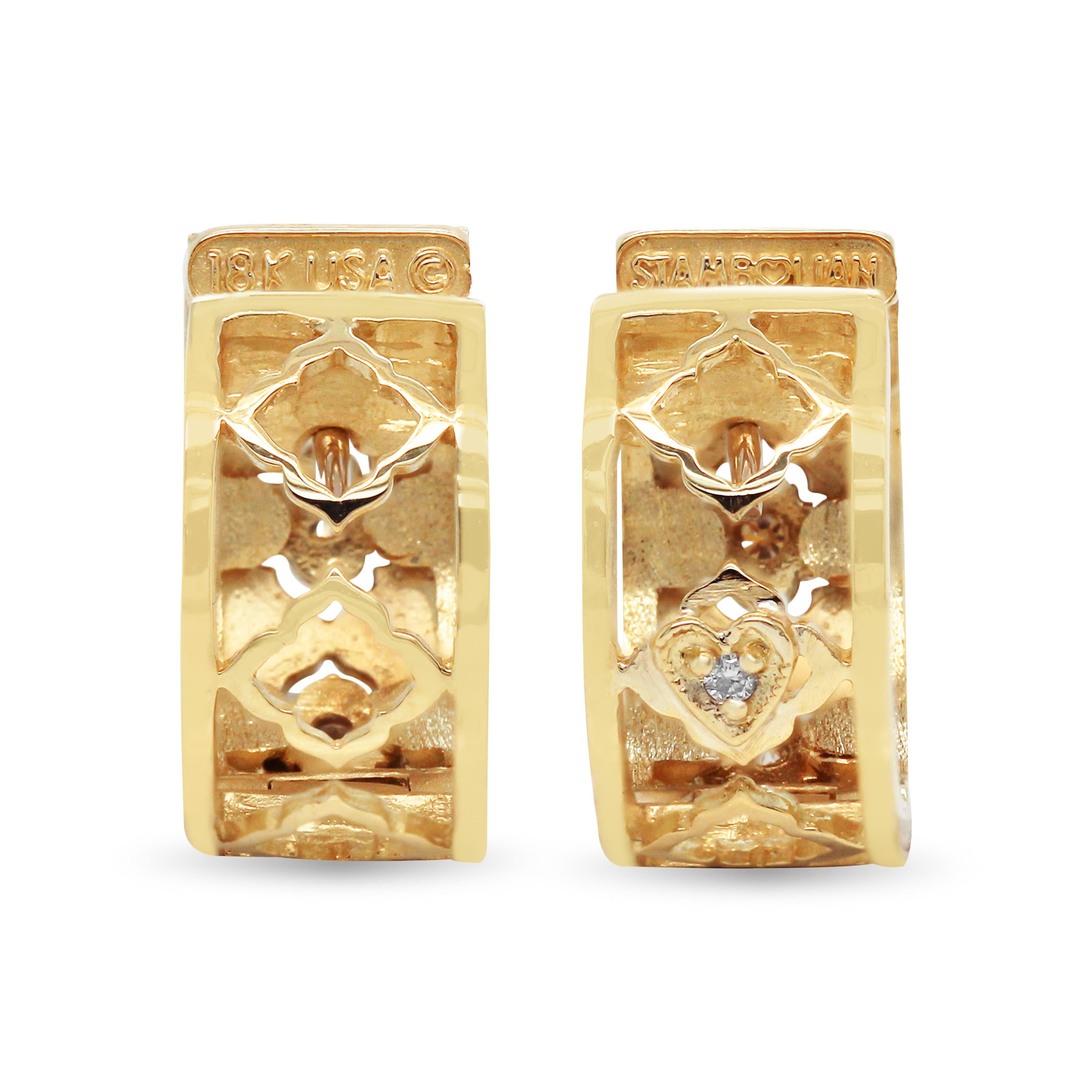 shiny diamond flower earrings