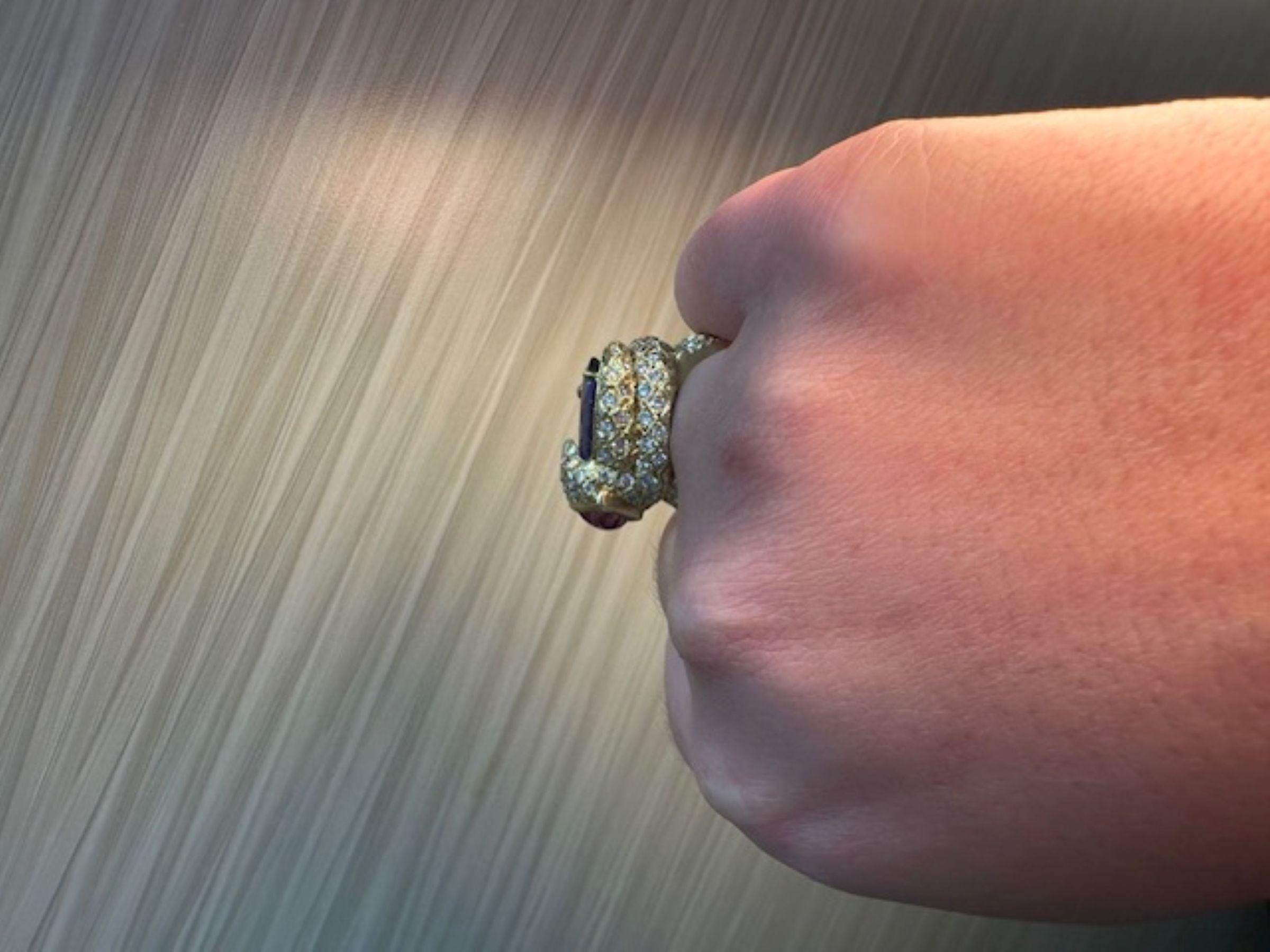 Stambolian Anello con tanzanite da 9,54 carati e 2,52 diamanti Majestic Beauty Design in vendita 6