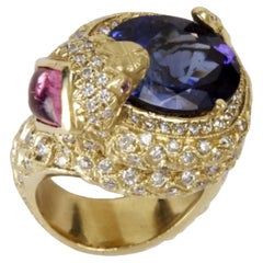 STAMBOLIAN 9,54 ct Tansanit Ring mit 2,52 Diamanten Majestic Beauty Design