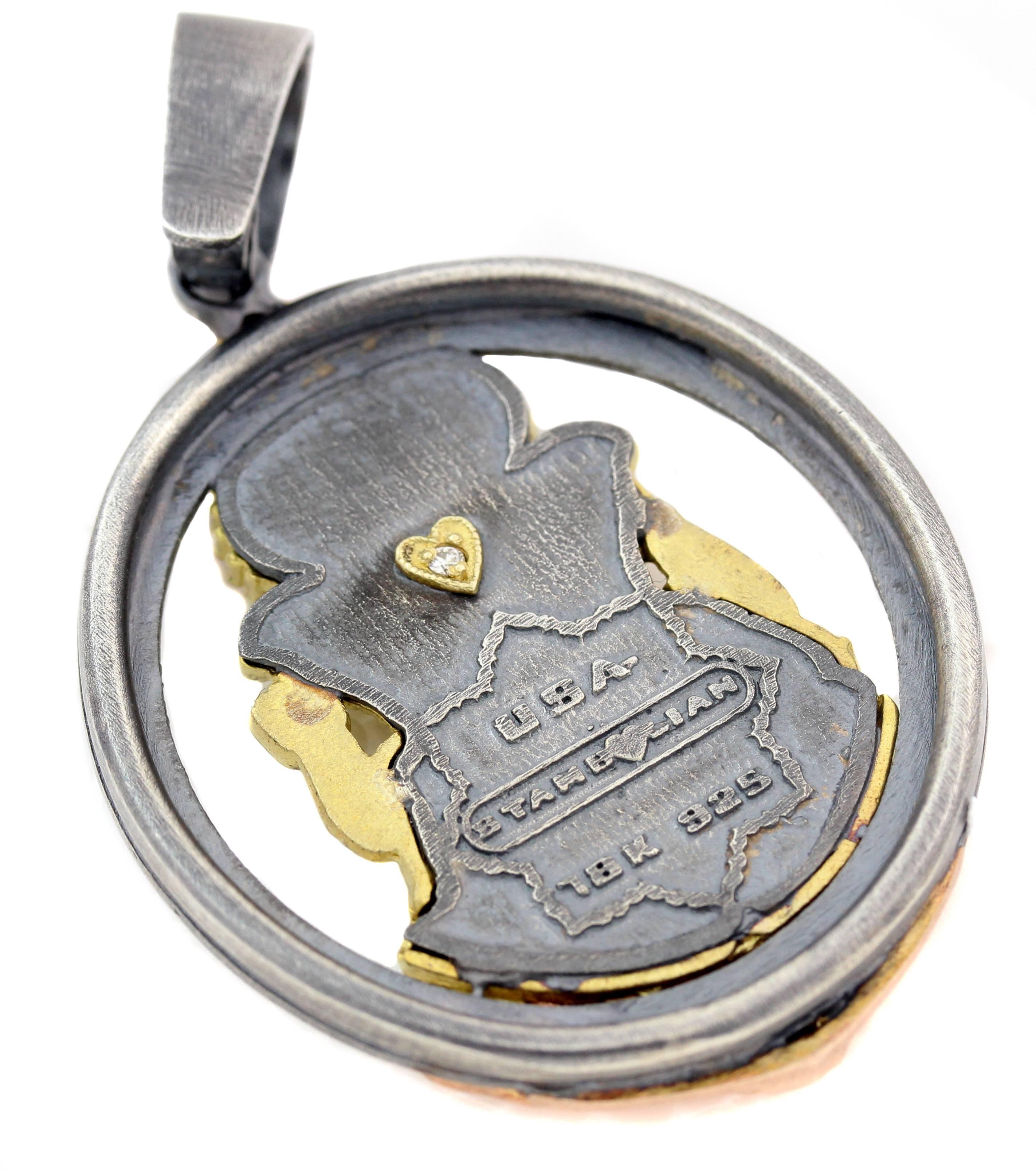 diamond ganesha pendant