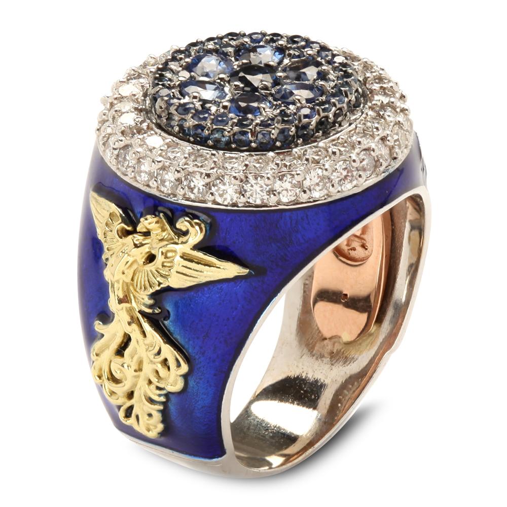 mens blue sapphire ring