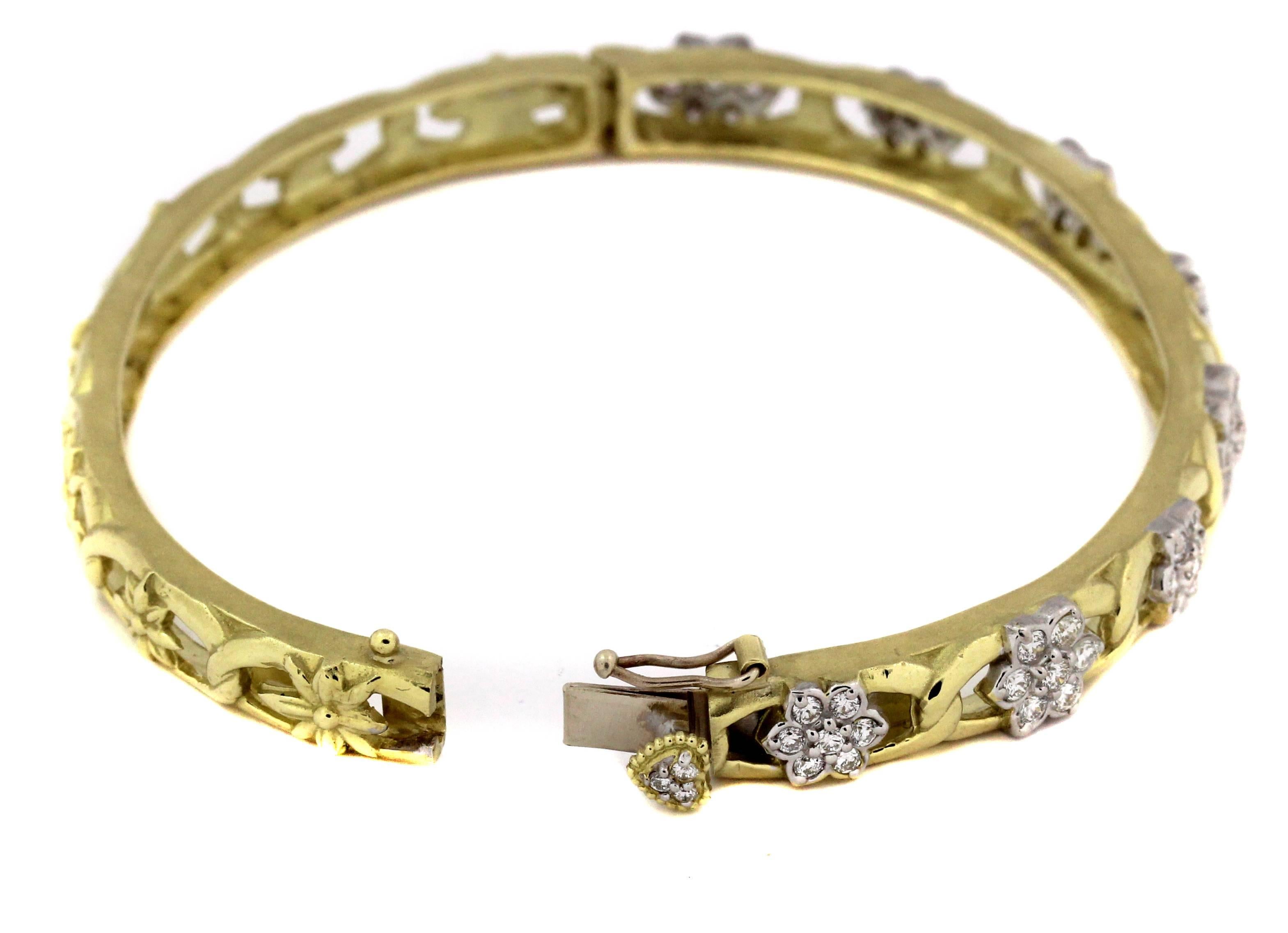 Women's Stambolian Gold and Diamond Cluster Bracelet
