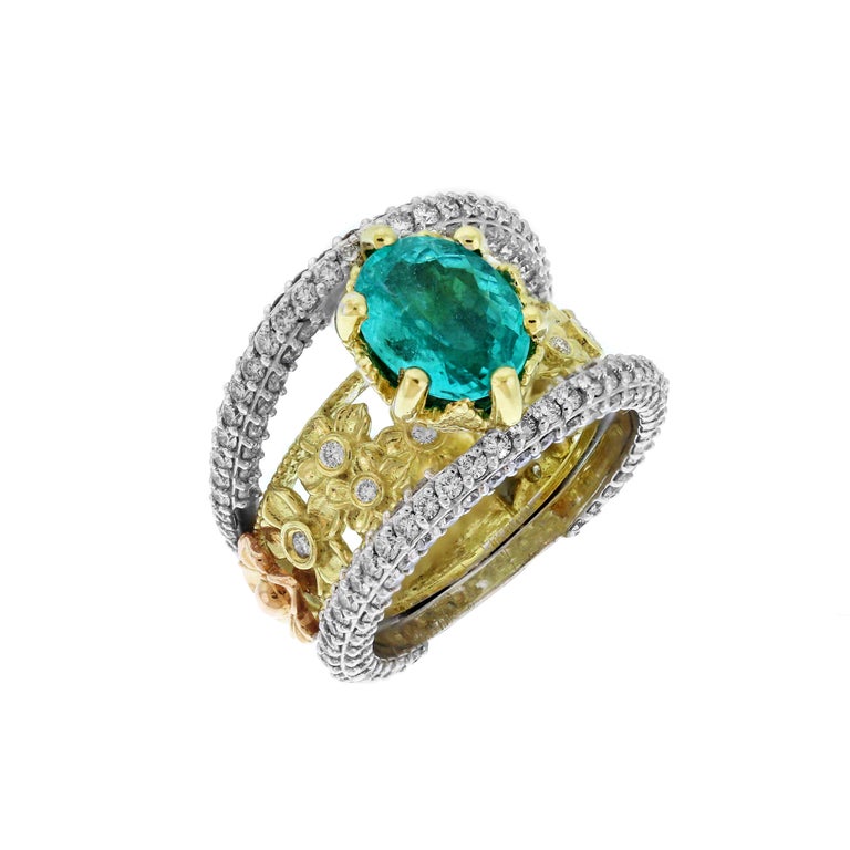 Stambolian Paraiba Copper  Bearing Tourmaline Diamond Gold  