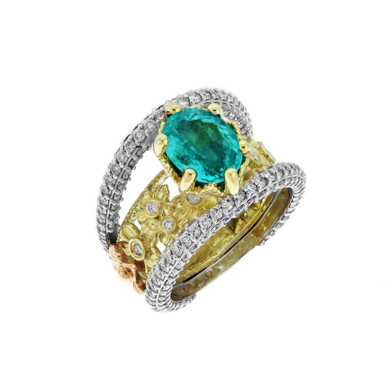 Stambolian Paraiba Copper  Bearing Tourmaline Diamond Gold  