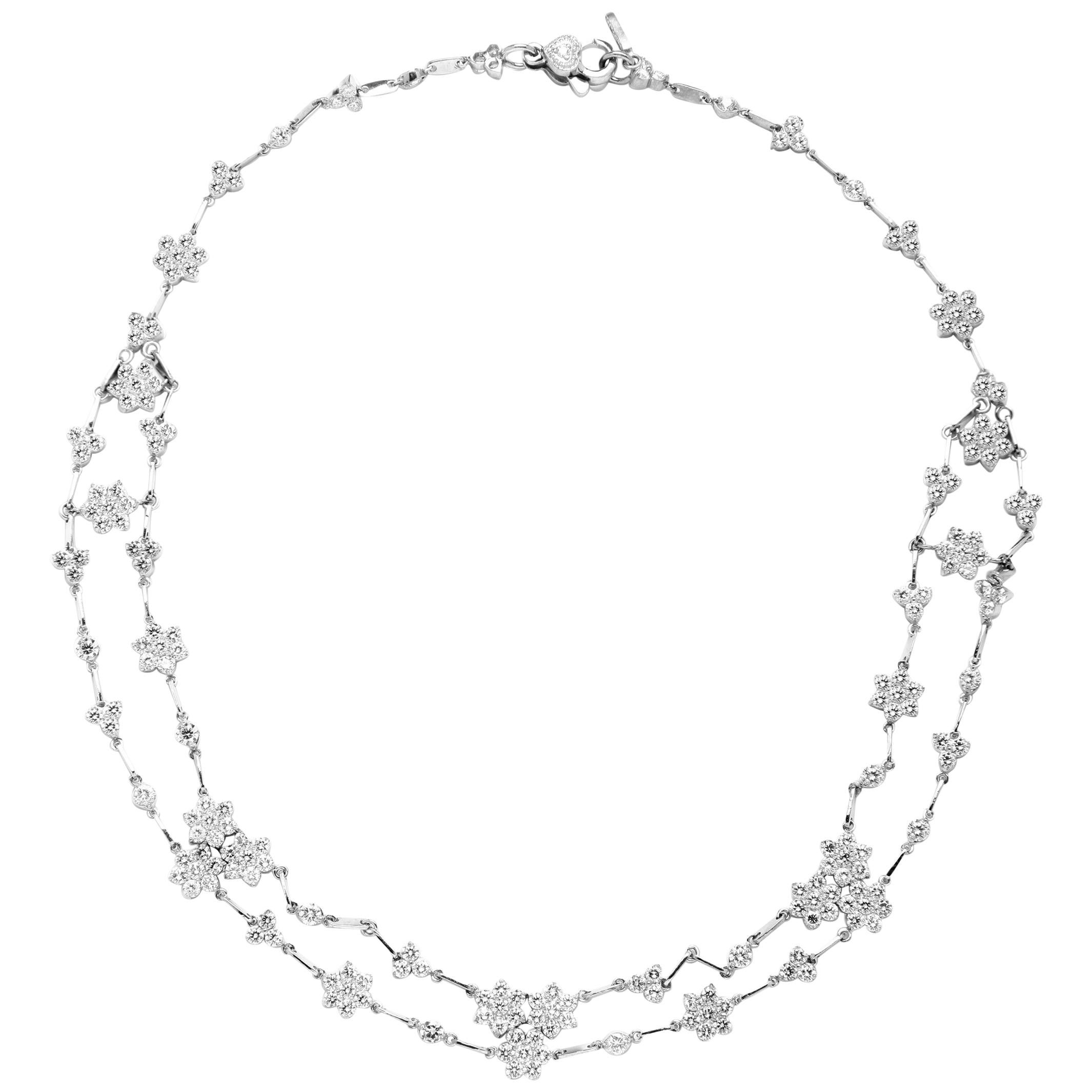 Stambolian White Gold and Diamond Choker Necklace