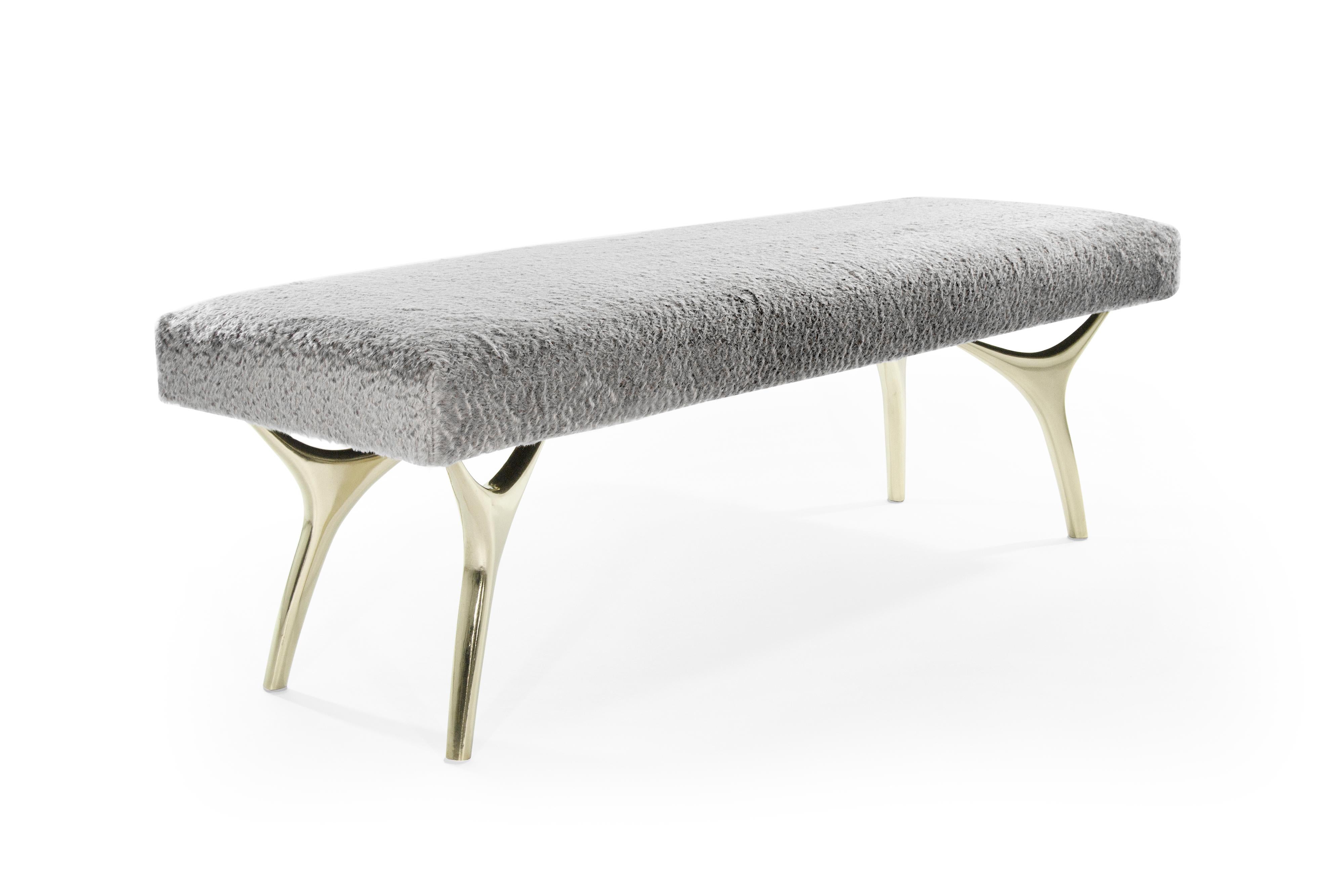 Polished Stamford Modern's Crescent Bench