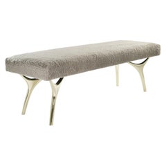 Banc Crescent en laiton de Stamford Modern