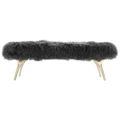 Stamford Modern's Crescent Bench in Mongolian Wool