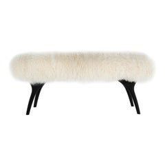 Stamford Modern's Crescent Bench in Mongolian Wool