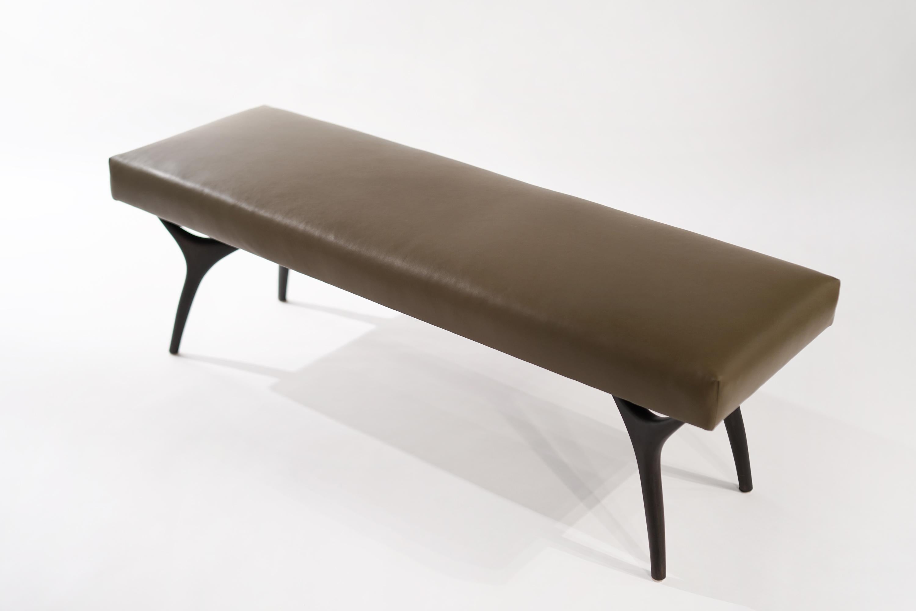 American Crescent Bench in ORB by Stamford Modern For Sale