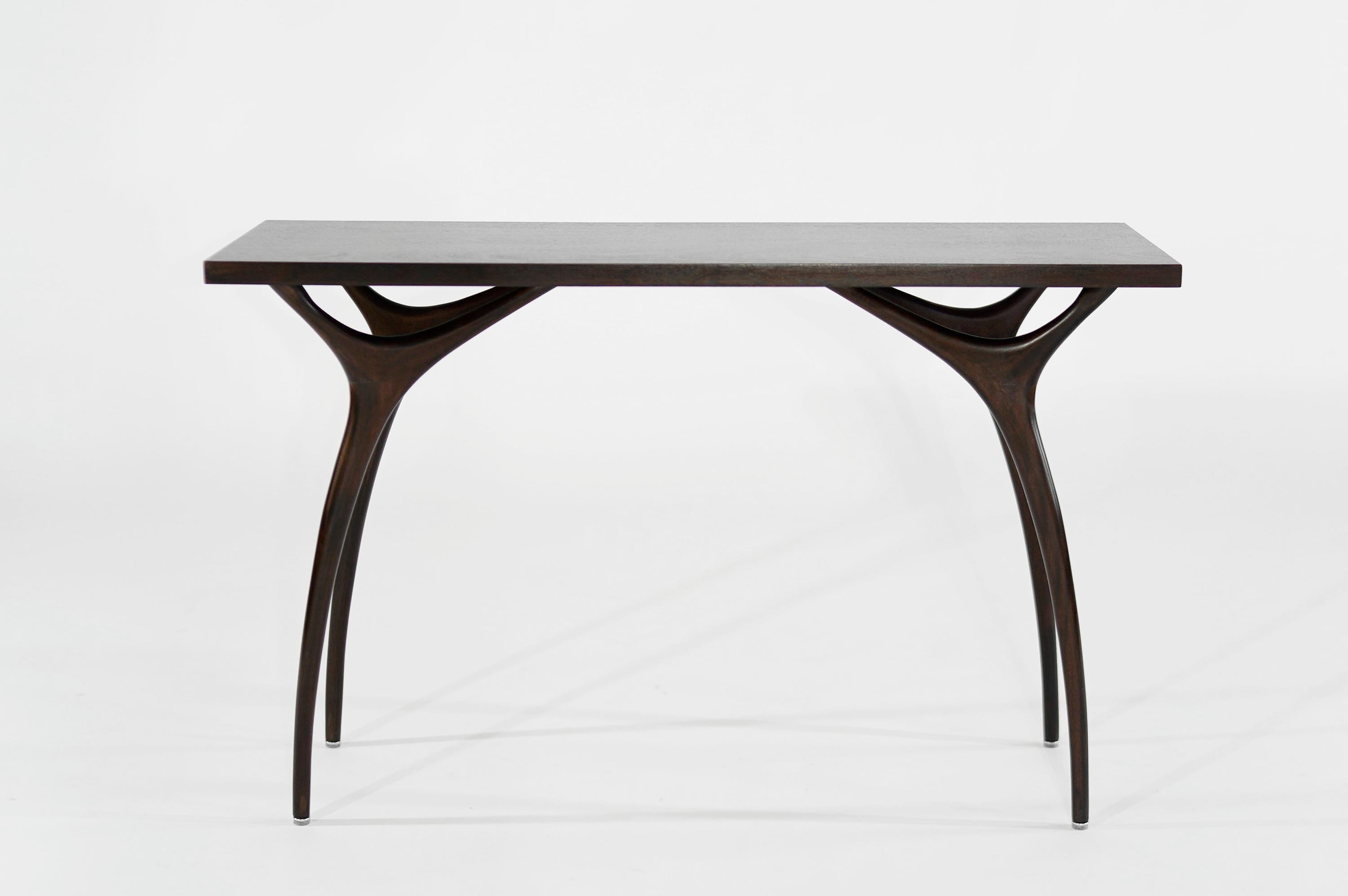 American Stamford Modern's Crescent Console Table in Mahogany