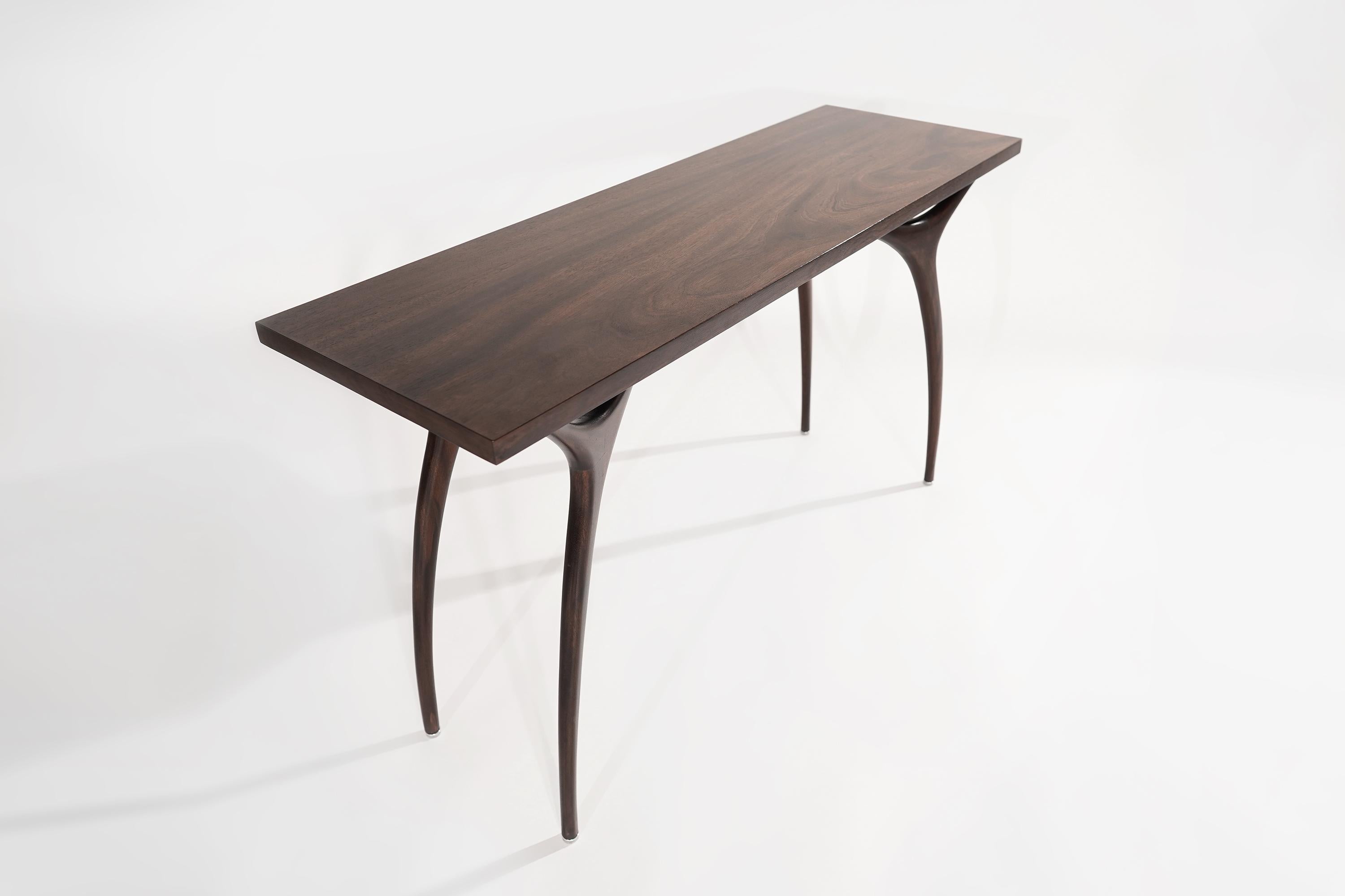 American Stamford Modern's Crescent Console Table in Mahogany