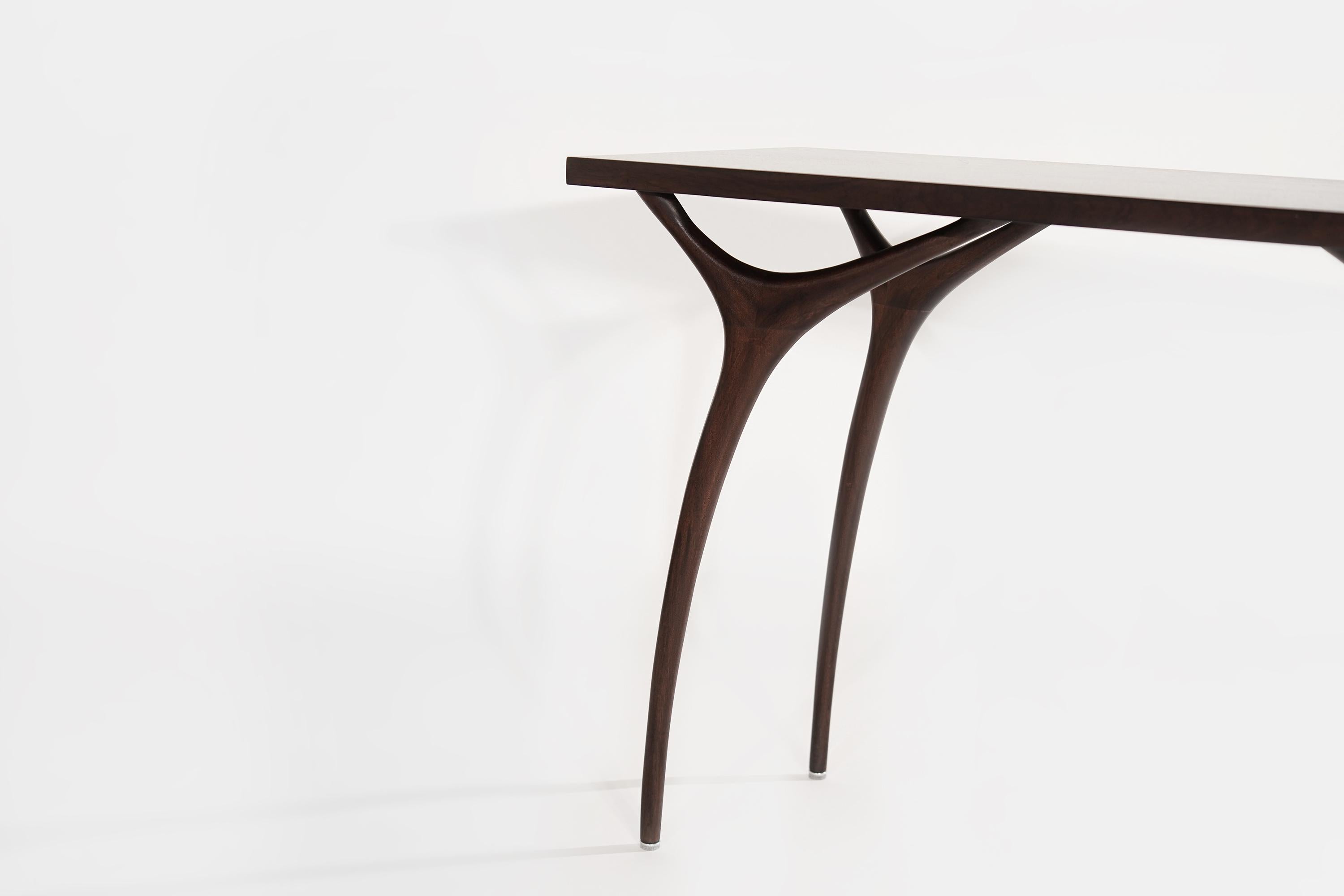 Stamford Modern's Crescent Console Table in Mahogany 1