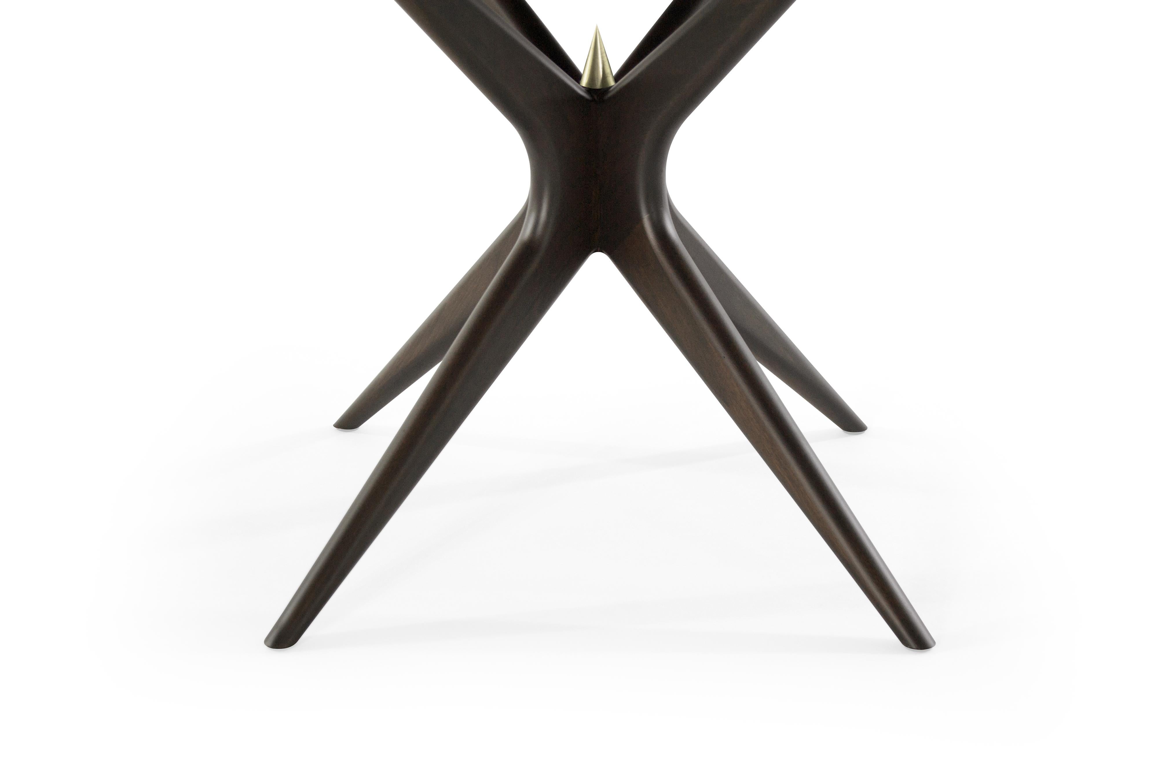 Contemporary Gazelle Dining Table in Espresso by Stamford Modern For Sale