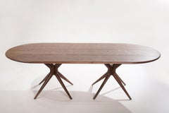 Gazelle Dining Table in Walnut Oval Version by Stamford Modern
