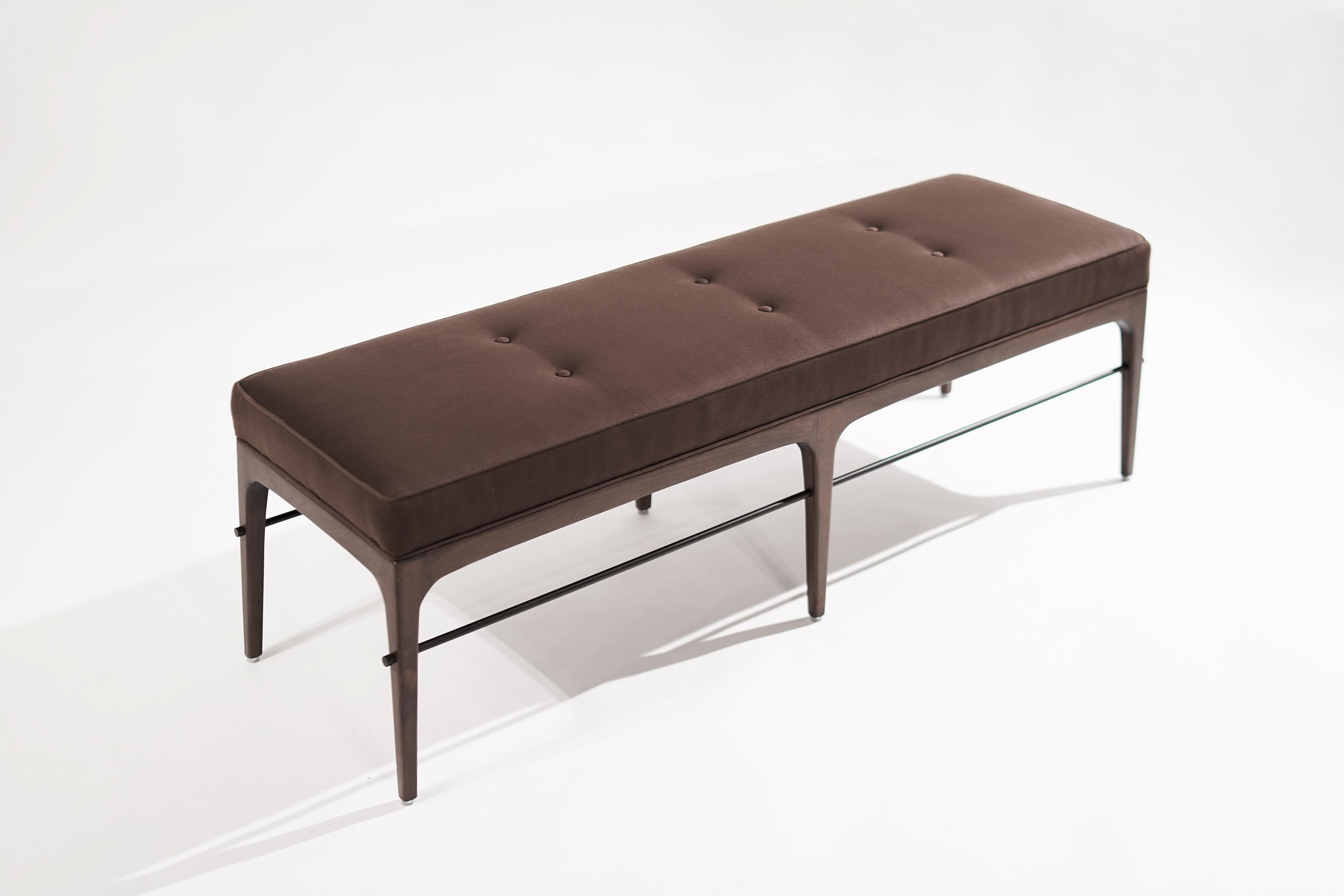 Linear Bench in Dark Wanut Series 60 by Stamford Modern For Sale 4