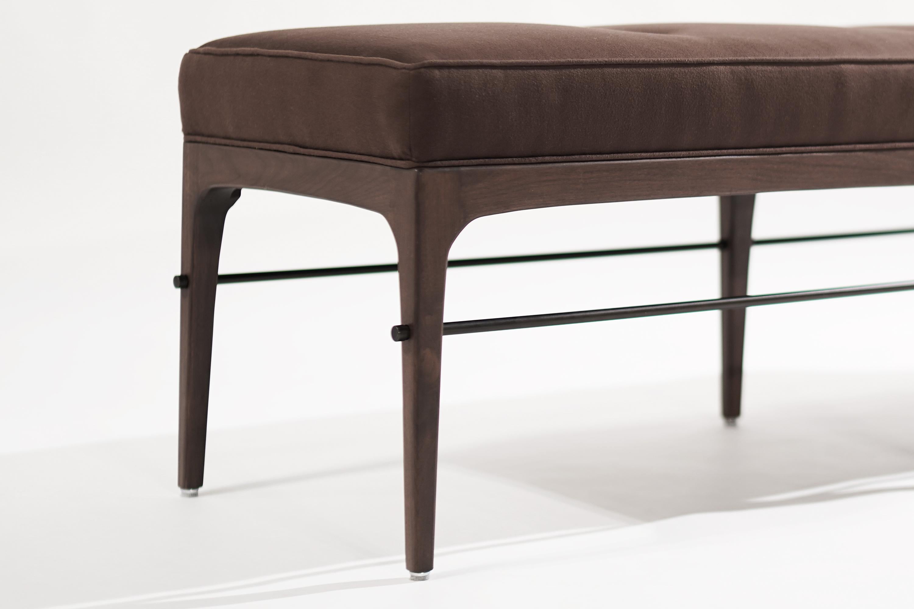 Contemporary Linear Bench in Dark Wanut Series 60 by Stamford Modern For Sale